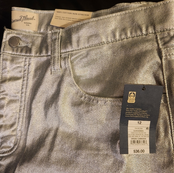 NWT Mid-Rise 90's Baggy Jeans - Universal Thread Metallic Wash - Picture 2 of 8